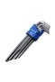Alyan Wrench Set 9 Pieces Metric Ball Head Hardened and Unbreakable Long Arm Clip-On Allen Wrench - 2