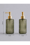 R'Eyla Bathroom Ciel Cam Liquid Soap Dispenser 350 ml Decorative Bathroom Dispenser with Gold Pump 20X8 cm - 4