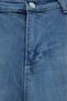 High Waist Pipe Leg Denim Trousers with Pockets - Ice Blue - 3
