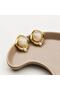 Vintage Pearl Detailed Gold Women's Earrings - 2