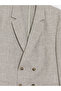 Beige Regular Fit Linen Blend Men's Blazer Jacket - 3