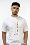 Cat Paws Design Printed Oversize White T-Shirt