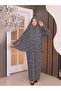 Women's Prayer Gown - Two-Piece Flower-Patterned Seasonal Sweat-Proof Jersey Fabric - Comfortable Fit - 4