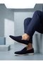 Navy Blue Suede Genuine Leather Thermo Sole Loafer Men's Casual Shoes Tge230402 - 3