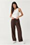 Women's Wide-Legged, Elastic Waist, Drawstring, Flowy Linen-Look Trousers Eleg-2306 - 7