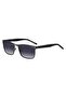 UV Protected Sunglasses Matte Ruthenium Black Frame Dark Grey Shaded Mirror Lens 57mm - HG-1328/S-SVK