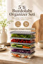 5-Piece 1 Liter Refrigerator Organizer Set Microwave and Freezer Compatible Storage Container - 2