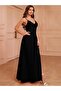 Women's Rope Strap Double Breasted Collar Deep Cut Slit Imported Crepe Dress - 3