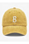 Letter B Yellow Embroidered Washable Vintage Unisex Hat - 2