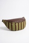 Venta Brown Striped Women's Large Waist Bag - 4