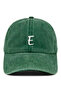 Letter E Dark Green Embroidered Washable Vintage Unisex Hat