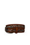 Studded Belt with Stitching Detail - 2
