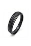 Black Tube Mesh and Multi Leather Bracelet - Zamak Lock 18393B2D2Z Premium Stain-Resistant Elegant - 5