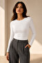Women's Crew Neck Long Sleeve Cotton Basic Undershirt - 95% Cotton & Flexible for Daily Use