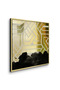 Gold Geometric Abstract Islamic Wall Art | Framed Canvas Print with Gold Foil Embossed | Luxury Modern Decor for Living Room, Bedroom, Office & Gift - 3