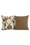 Milano Duo Throw Pillow Cover Set - Patterned and Textured Fabric Decorative Throw Pillow Cover Set of 2