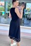 Laser Cut Crepe Dress 6Y226 - 2