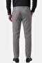 Gray Slim Fit Lycra Linen Textured Elastic Waist Drawstring Summer Men's Trousers 2603001 - 4