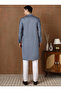 Mens Thread & Mirror Work Modal Silk Kurta Set - 6