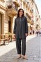Women's Collar Embroidery Detailed Trouser Suit