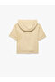Oversize Short Sleeve Cotton Hooded Muslin Shirt - 2