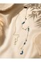Beaded Hair Rope Hair Earring Blue Crystal Beaded Chain Hair Jewelry Bohemian Festival Beach Summer Y2K Braided Hair Accessory Women's Multi-Chain Hair Accessory - 4