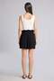 High Waist Short Leg Wrinkled Textured Viscose Black Shorts H7844Ax26Sm - 5