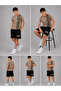 Boy's Printed T-Shirt Shorts Modern Line Patterned Set (Casual Summer Sportswear) - 5
