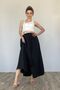 Women's Elastic Waist Double Pocket Long Skirt - 3
