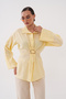 Modal Woven Shirt with Back Belt Fastening and Front Buckle Detail - 5