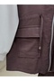 Gülsu Double Pocket Waist Tunnel Vest Triple Set-Ey998 Brown - 4