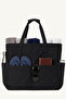 2 Years Warranty - Large Size Black Unisex Beach Bag with Multiple Compartments - Waterproof Zippered Beach Bag - 6