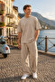 Men's Oversize Basic Short Sleeve T-Shirt and Sweatpants Set Relaxed Fit Casual Two-Piece Set