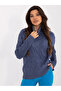 Pulover Dama Maneca lunga, Guler inalt, Wool Fashion Italia, Albastru Casual - 3