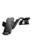 C172 Suction Cup Type Bending Arm Car Phone Holder (Black)