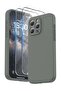 Design for iPhone 15 Pro Max Case, Liquid Silicone, 2 Screen Protectors & Lanyard, Space Grey