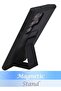Galaxy S23 Ultra Case with Finger Grip Stand Holder Anti Slip Shockproof Protective Cover (Black) - 2