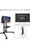 Adjustable Rolling TV Stand – Elegant Floor Stand for 32-75 Inch TVs with Height Adjustment - 4