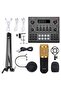 Multifunctional Live V9 Sound Card and BM800 Suspension Microphone Kit Broadcasting Condenser Microphone Set