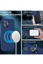 iPhone 14 Pro Max + 2 Pack Tempered Glass Screen Protector Magsafe Silicone Case, Blue - 3