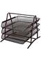 3 Layer Metal Paper Tray (Black) - 2
