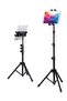 Telescopic Tripod Tablet Stand for Tablets 6" to 13" Tablet Floor Stand for IPad 12.9" Mobile Phone Stand (Adjustable, BLACK 01)