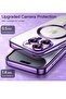 Electroplated Case for iPhone 15 Pro Max 6.7-Inch, Camera Lens Protection, MagSafe, TPU (Purple) - 4