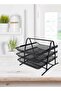 3 Layer Metal Paper Tray (Black) - 3