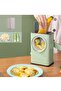 Manual Rotary Cheese Grater Shredder with 3 Blades, Mandolin Slicer & Julienne Grinder, Cyan - 2