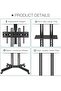 Rolling Portable TV Stand – Adjustable Floor Stand for 32-75 Inch TVs with Stylish Design - 5