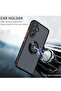 Shockproof Galaxy A54 5G Case with Metal Ring Kickstand – Magnetic Car Mount Holder & Matte Hard Back Bumper Cover (Blue/Grey) - 4