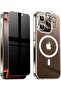 Magnetic Clear Privacy Case for iPhone 16 Pro with Built-in Screen Protector, Camera Guard, Slim Shockproof Design
