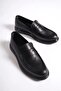 Men's Black Flat Classic Laceless Shoes