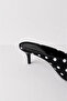 Polka Dot Pointed Toe Heeled Slippers |   Poly - 4